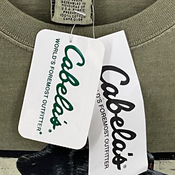 Cabelas Hairy Dog Hunt Camp Mens Long‎ Sleeve Shirt Olive Green Large - Picture 4 of 8